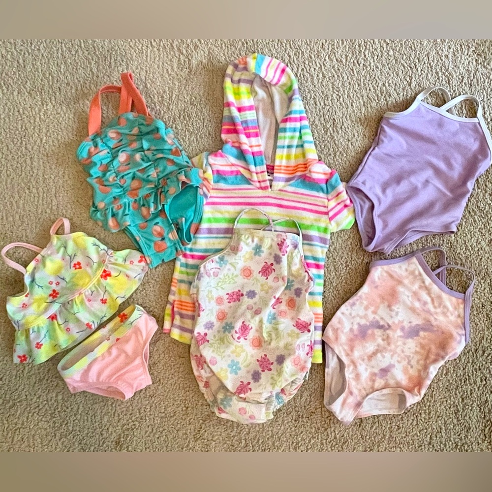 Bundle Swimsuits & Coverup - Baby 0-3 & 3-6 Months PERFECT Summer Bundle